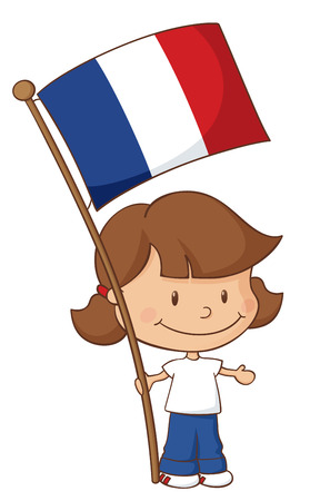 niña bandera francia