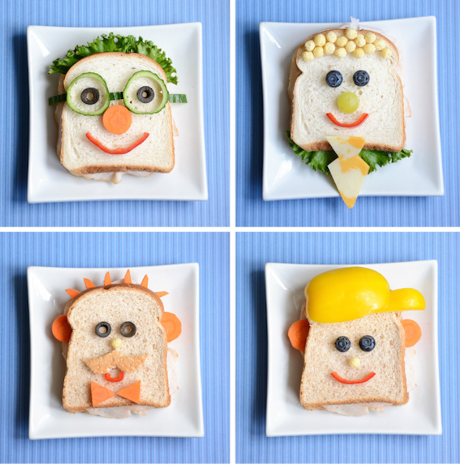 SÁNDWICHES CON CARITAS DIVERTIDAS
